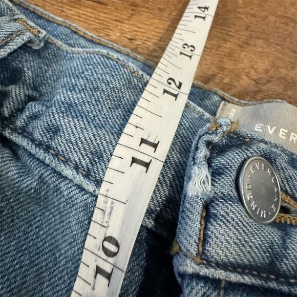 Everlane High Rise Summer Slouch Jeans 29 Button Fly Light Wash Cropped - Picture 9 of 10